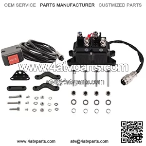 Remote SW & RLY Assy RUNVA 5600.3060 Universal Replacement Contactor/Relay with Handlebar Rocker Switch Kit for 2000-3600 lb. ATV Winches