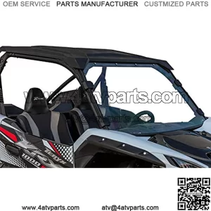 SuperATV Full Windshield for 2020+ Kawasaki Teryx KRX 1000 | 1/4 Inch Thick Clear Standard Polycarbonate | Non Scratch-Resistant | 250 Times Stronger than Glass | Protects Against Debris