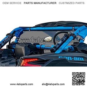 SuperATV Rear Windshield for 2017+ Can Am Maverick X3 (See Fitment List) | 1/4" Thick Dark Tint Standard Polycarbonate Windshield 250x Stronger Than Glass & 25x Stronger Than Acrylic