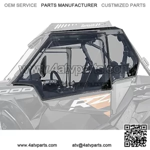 SuperATV Polaris RZR XP 1000 | XP Turbo | 900 | S 900 Hard Cab Enclosure Upper Doors and Vented Rear Windshield - Light Tint