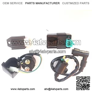 Ignition Coil Solenoid Relay Voltage Regulator CDI for 50cc 90cc 110cc 125cc Taotao Scooter ATV Dirt Bike and Go Kart
