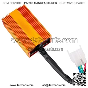 Racing Car Igniter, Pit Bike Igniter Racing CDI Box Ignition ATV Motorcycle Accessories Golden for CG125 150 200 250cc