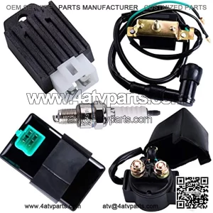 CDI Box Ignition Coil 5 Pin Regulator Rectifier Relay Spark plug For Kazuma Meerkat 50cc Falcon 70cc 90cc 110cc Taotao Roketa Coolster 110CC ATV 3050B X15 X 18 R Nitro X19 SSR Pocket Bike