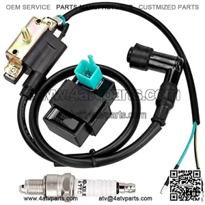 Ignition Coil 5 Pin CDI Box Spark Plug for Coolster Kazuma Taotao Roketa Coolsports Buyang Apollo Loncin Lifan 50cc 70cc 90cc 110cc Chinese Atv Quad Dirt Bike Parts