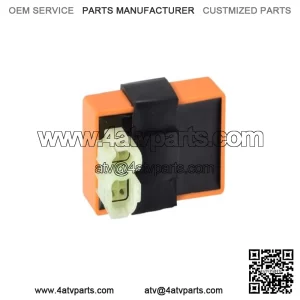 AC High Performance CDI Module (Ignitor) for 50cc, 90cc, 110cc, 125cc, & 150cc Gas Scooters & ATVs - 6 Pin Rounded Connector (Orange)
