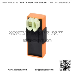 DC High Performance CDI Module (Ignitor) for 50cc, 90cc, 110cc, 125cc, & 150cc Gas Scooters & ATVs - 6 Pin Rounded Connector (Orange)