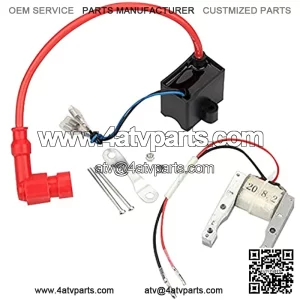 Motorcycle Ignition Coil CDI Ignition Coil Magneto Compatible with Motorized 49cc 60cc 80cc Engine Bicycle 2-Stroke Engine Motorized Bicycle Bike Motorcycle Starter Solenoid Valve Start Relay