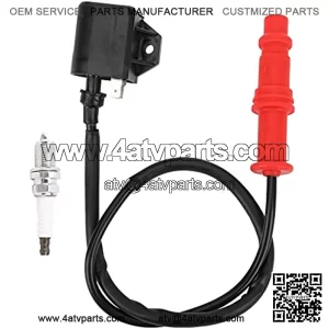 ATV Ignition Coil, Ignition Coil with Spark Plug 3089239 Replacement for Ranger 400 Pursuit HO 2011