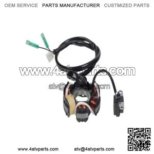 6 Coil Magneto Stator with 3+2 Wiring Connector for 50cc, 125cc, & 150cc GY6 ATVs, Go-Karts, & Scooters