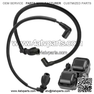 Ignition Coil w/ Spark Plug Wire 59.3 49.5 cm For Polaris Ranger 700 EFI 2006-08
