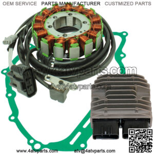 Stator & Regulator for Yamaha Grizzly 700 YFM700Fg 4WD Fi Eps 2007-15 W/Gasket