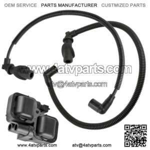 Ignition Coil w/ Spark Plug Wire 59.3 49.5 cm For Polaris Sportsman 800 2009-15