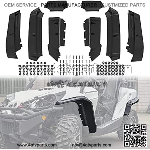 Extended Fender Flares Mud Flaps Wider XXL Mud Guards Extension for Can-Am Commander & Commander Max 800 1000 2011-2020 Accessories (8PCS, Replace 715002451, 715001013)
