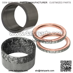 Exhaust Pipe Muffler Gaskets for Yamaha Raptor 660R YFM660R Le Se 2001-2005