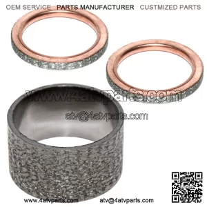 Exhaust Pipe Muffler Gaskets for Yamaha Grizzly 660 YFM660F 4X4 2002-2008