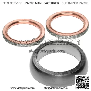 Exhaust Pipe Muffler Gaskets for Yamaha Grizzly 700 YFM700Fg 4X4 2007