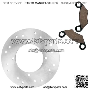Rear Brake Disc Rotor W/ Pads for Polaris Ranger 500 2X4 4X4 6X6 2004 - 2005