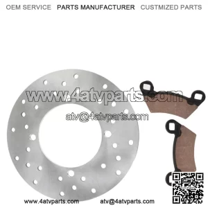 Rear Brake Disc Rotor w/ Pads for Polaris RZR 4 800 2010 2011 2012 2013 2014