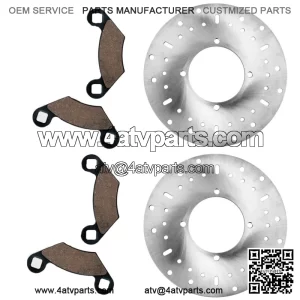 2 Front Brake Disc Rotor Pads For Polaris Magnum 500 01-02 / Magnum Rmk 500 2002