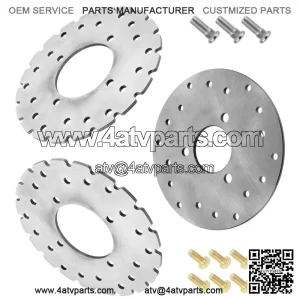 Front Rear Brake Disc Rotor w/ Bolts for Polaris Trail Boss 325 2001 2002