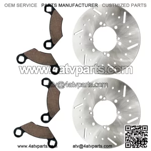 2 Front Brake Disc Rotor Pad For Polaris Xplorer 400 400L 4X4 1995 1996-2000