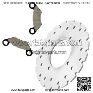 Front Left or Right Brake Disc Rotor w/ Pads for Polaris Trail Boss 330 2003