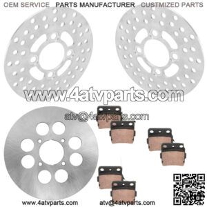 Front Rear Brake Disc Rotor w/ Pads fits Yamaha Raptor 660R YFM660R 2002 -2005