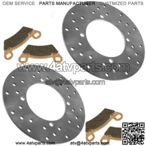 2x Rear Brake Disc w/Pads for Polaris Ranger 900 XP Browning Deluxe Bronze 13-19
