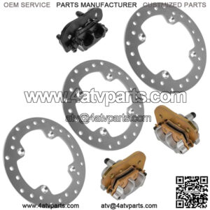 Front R/L & Rear Brake Disc with Caliper for Can-Am CanAm Renegade 850 2018 2022 (For: Can-Am)