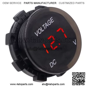 Red car digital display voltmeter