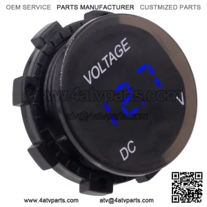 Blue car digital display voltmeter