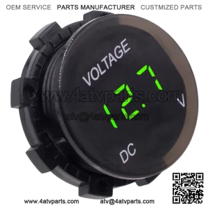 Green car digital display voltmeter