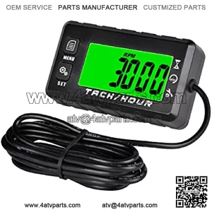 Digital Self Powered Hour Meter Tachometer,Maintenance Reminder,Alert RPM Reminder,User Shutdown,Waterproof,Use for ZTR Lawn Mower Generator Marine ATV Motor and Gas Powered Equipment