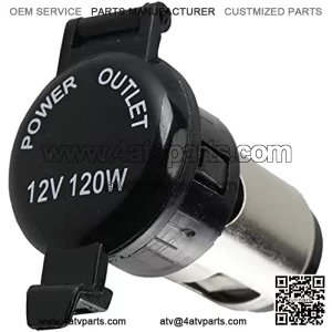 Lighter SockeOutlet Socket Receptacle 12V/24V Cigarette Lighter Socket Replacement DIY with Waterproof Cover