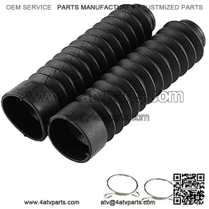 1 par de polainas de cubierta de horquilla de goma - Motocicleta Cubierta de horquilla delantera Polainas Gators Botas Amortiguaci??n de choque Cubierta de polvo 205 x 42 mm(Negro)