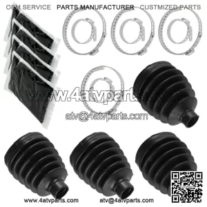 2 Rear Axle Outer Inner CV Boot Kit for Polaris Ranger XP 900 All 2013-2017