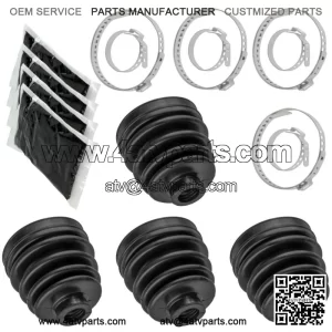 2 Rear Axle Outer Inner CV Boot Kit for Polaris Sportsman 450 2006 2007
