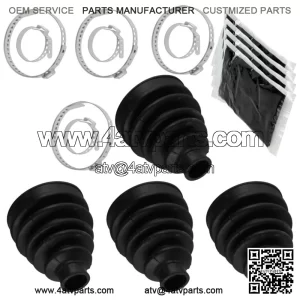 2 Rear Axle Outer Inner CV Boot Kit for Can-Am Maverick Max 1000R 2014 2015 2017
