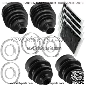 2 Rear Axle Outer And Inner CV Boot Kit for Yamaha Grizzly 550 YFM550Fg 4X4