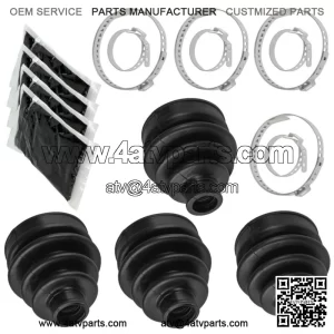 2 Front Axle Inner Outer CV Boot Kit for Yamaha Grizzly 450 YFM450FG 4WD 2008-14