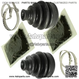 Front Axle Inner Outer CV Boot Kit for Honda TRX420FE TRX420FM Rancher 420 4X4
