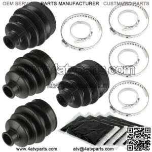 2 Front Axle Outer Inner CV Boot Kit for Can-Am Outlander 800R 4X4 Xmr EFI 2015
