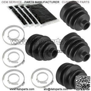 2 Front Inner Outer Axle CV Boot Kit for Honda TRX350FE TRX350FM Rancher 00-05