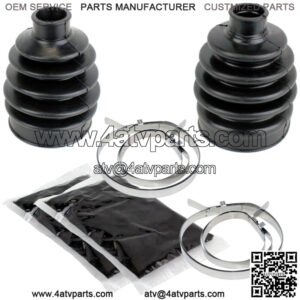 Front Axle Outer Inner CV Boot Kit for Kawasaki Mule 610 KAF400 4X4 2009-2016