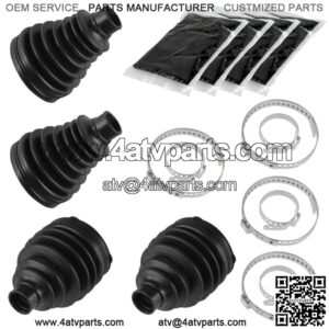 2 Rear Axle Inner Outer CV Boot Kit for Polaris RZR 800 EFI 2008 2009 2010