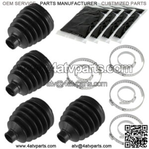 2 Front Axle Outer Inner CV Boot Kit for Polaris RZR XP 900 2011 2012 2013