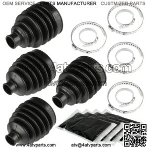 2 Rear Axle Inner Outer CV Boot Kit Fits Polaris Sportsman 800 2011-2014