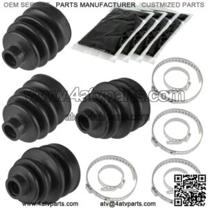 2 Front Inner Outer Axle CV Boot Kit for Honda TRX400FW Foreman 4X4 1995-2003