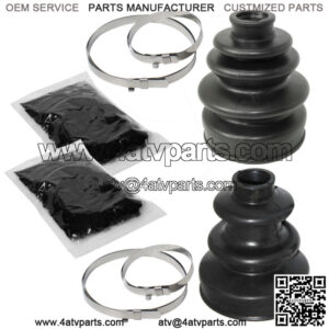 Front Inner Outer Axle CV Boot Kit for Honda TRX350FE TRX350FM Rancher 00-05