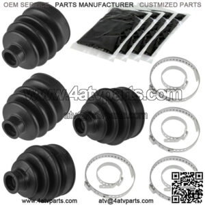 2 Front Axle Inner Outer CV Boot Kit for Kawasaki Bayou 400 KLF400B 4X4 1993-95